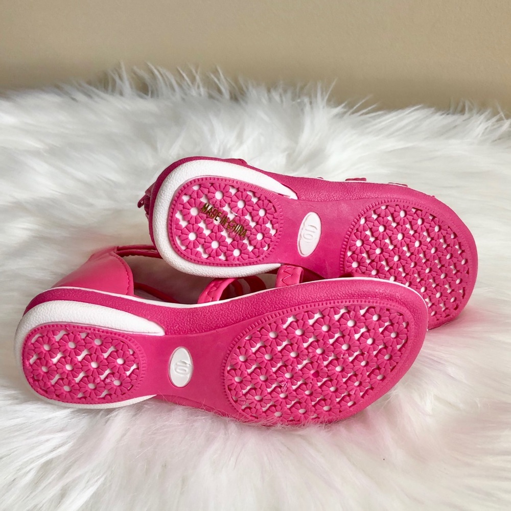 NWOB Little Berry Pink Gladiator Sandals - Picture 6 of 6